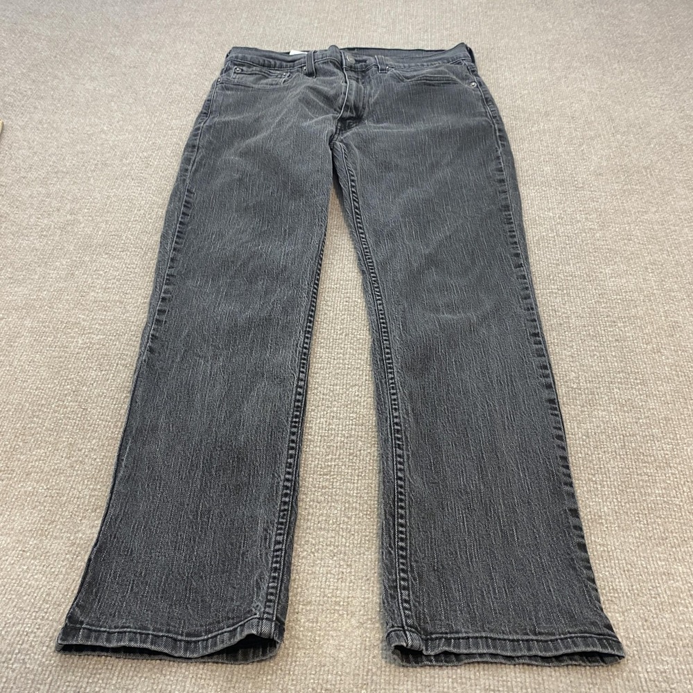 Levis‎ 514 Jeans Mens 34x29 Gray Charcoal Wash Straight Stretch Denim Pants